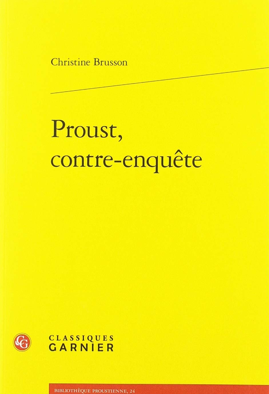 Proust, contre-enquete